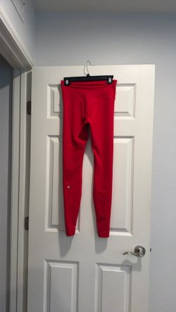 Red lululemon leggings size 6