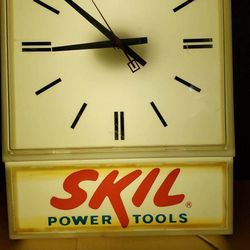 Vintage SKIL Power Tools Lighted Clock - Advertising Piece