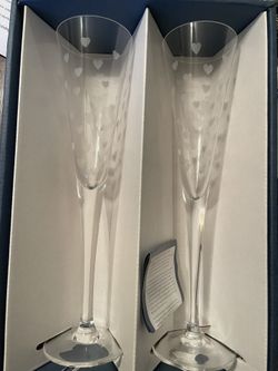 Waterford Crystal Mini Heart Champagne Flutes 