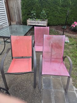 3 outdoor chairs