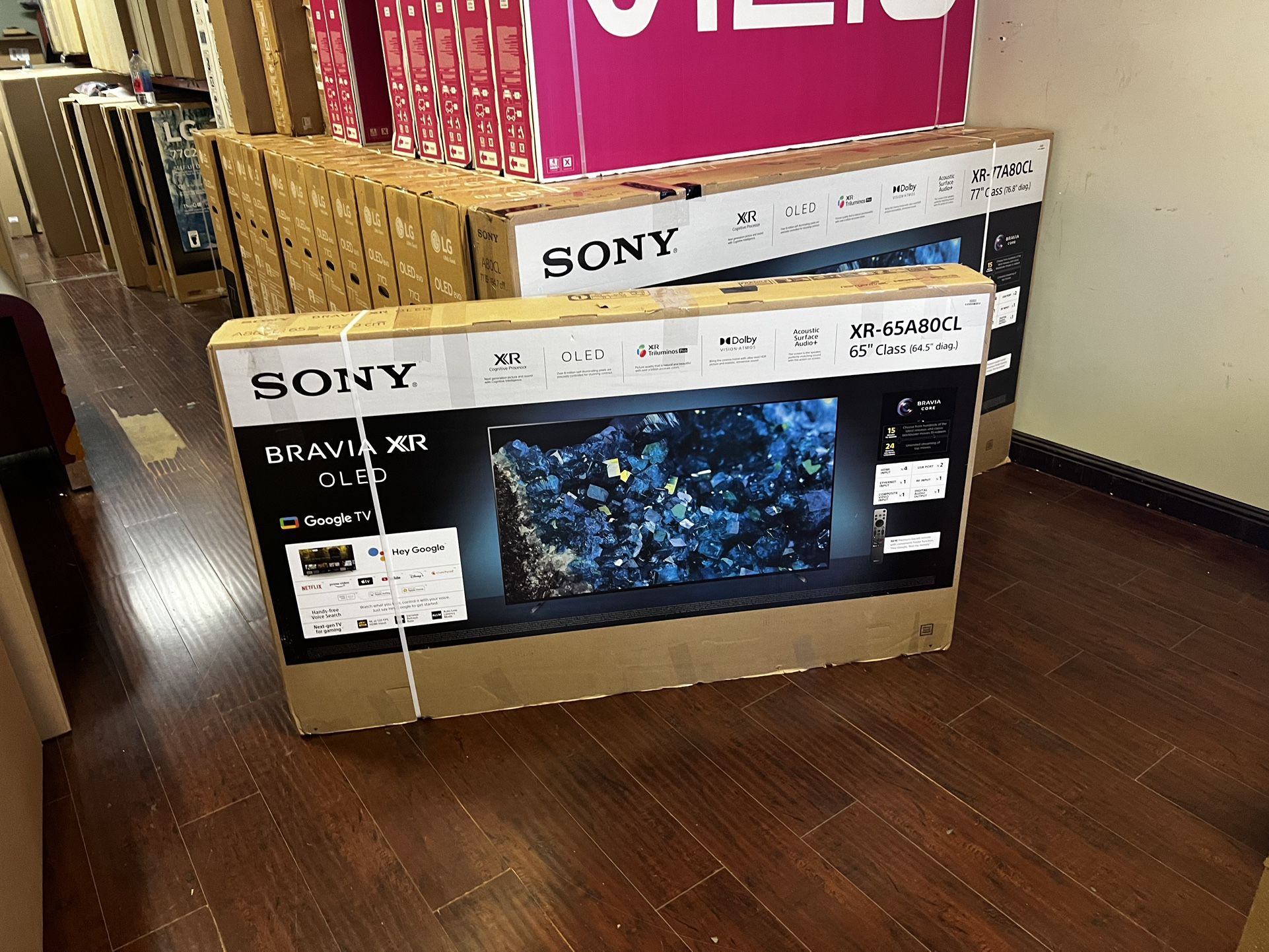 65 INCH SONY BRAVIA A80CL OLED SMART 4k TV OPEN BXO
