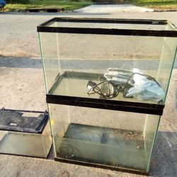 Glass Fish Aquarium Reptile Tanks 