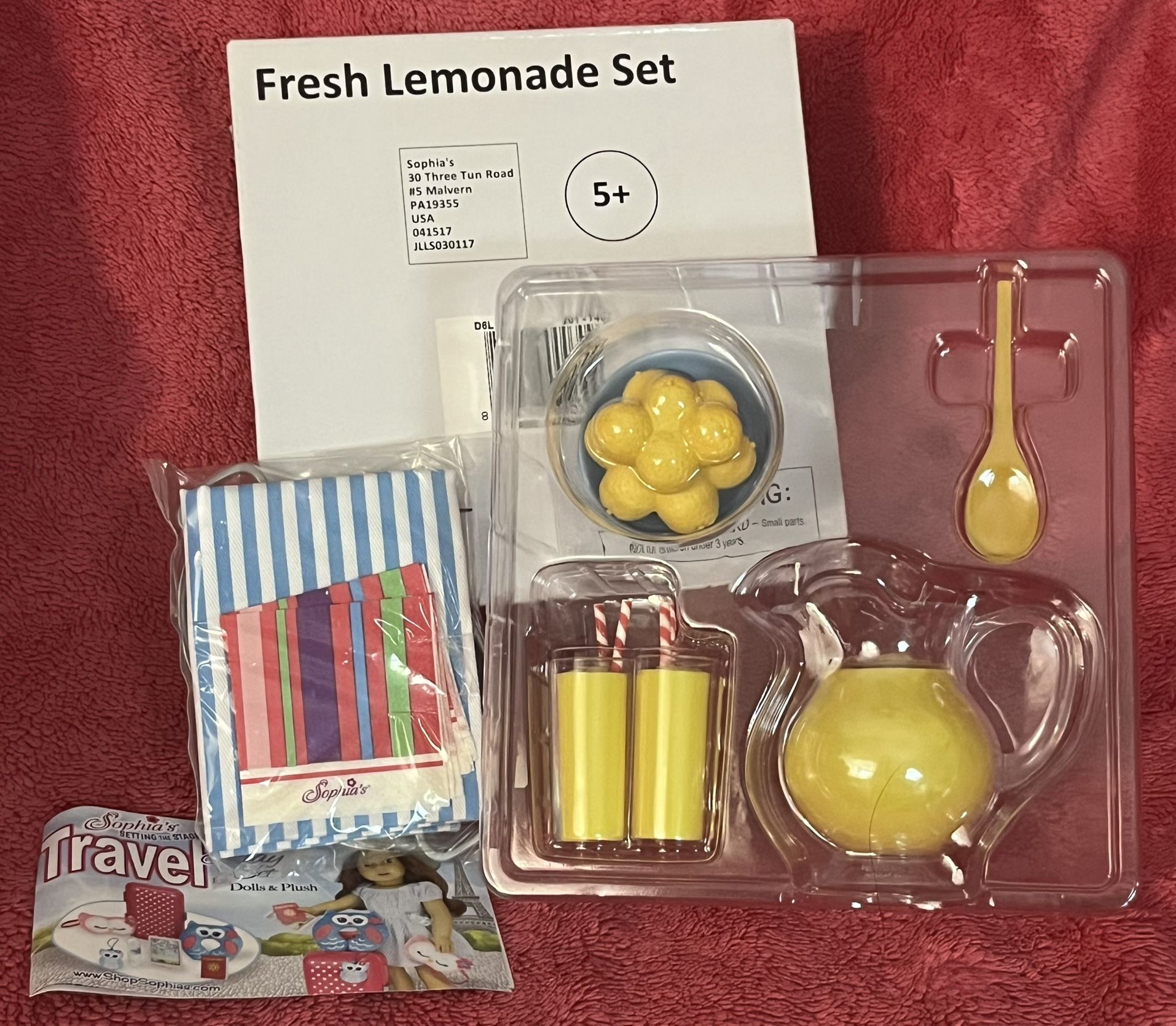 13 Piece Lemonade Set For 18” Doll fits American Girl NEW!