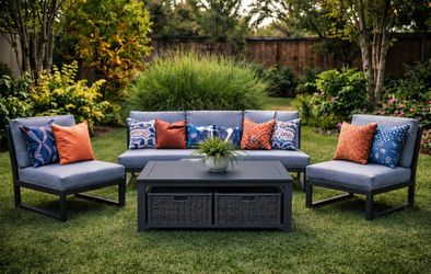 new in box patio  aluminum set