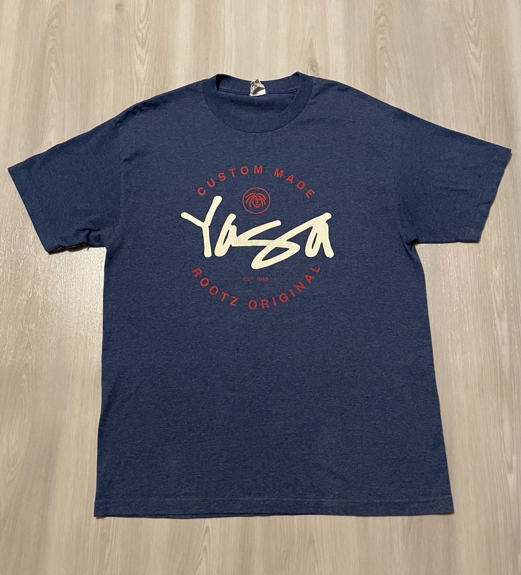 Vintage Yasa Rootz original big logo spellout shirt mens Large