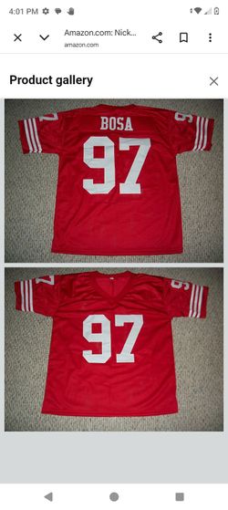 Nick Bosa authentic scarlet on field NFL  49ner jersey Large