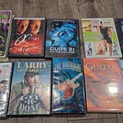 DVDs and a few VHS