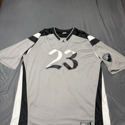 Size XL Y2K Nike Air Jordan Basketball Jersey gray Baggy Rare