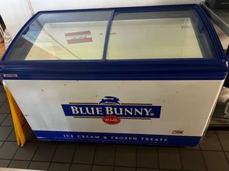 Blue Bunny Commercial Chest Freezer with Sliding Glass Lid