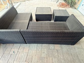 Outdoor wicker patio set