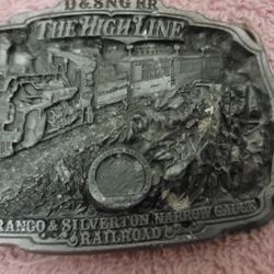 Durango & Silverton Narrow Gauge Railroad C+J 1986 Belt Buckle #1045