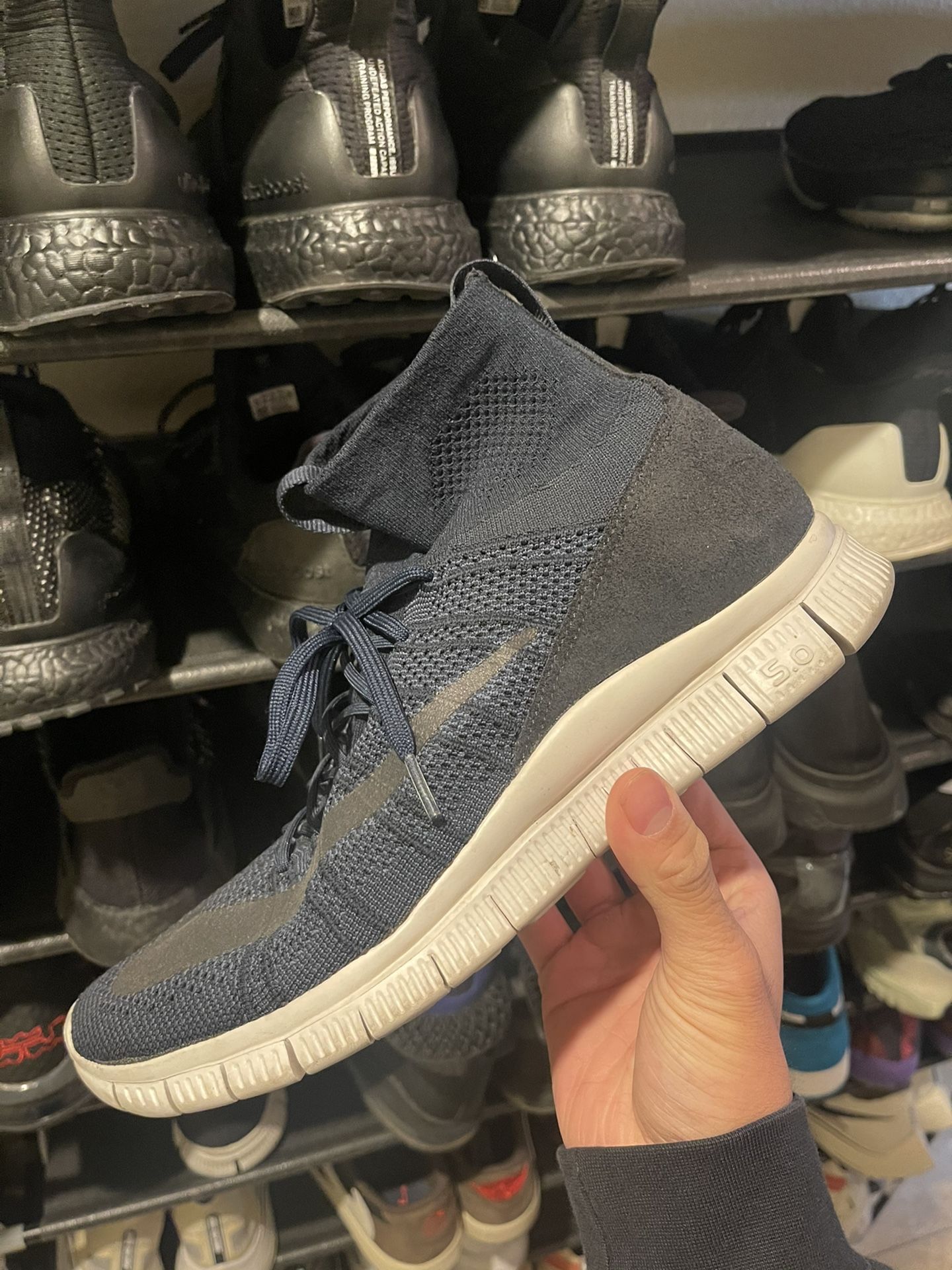 Nike Flyknit Mercurial HTM Navy Size