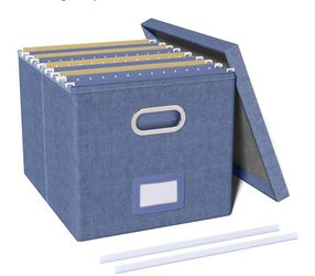 OTERRI FILE ORGANIZER PORTABLE STORAGE BIN WITH LID
