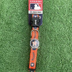 Houston Astros Fresh Pawz Dog Collar Size Medium