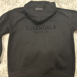 Black Essential Hoodie L-XL
