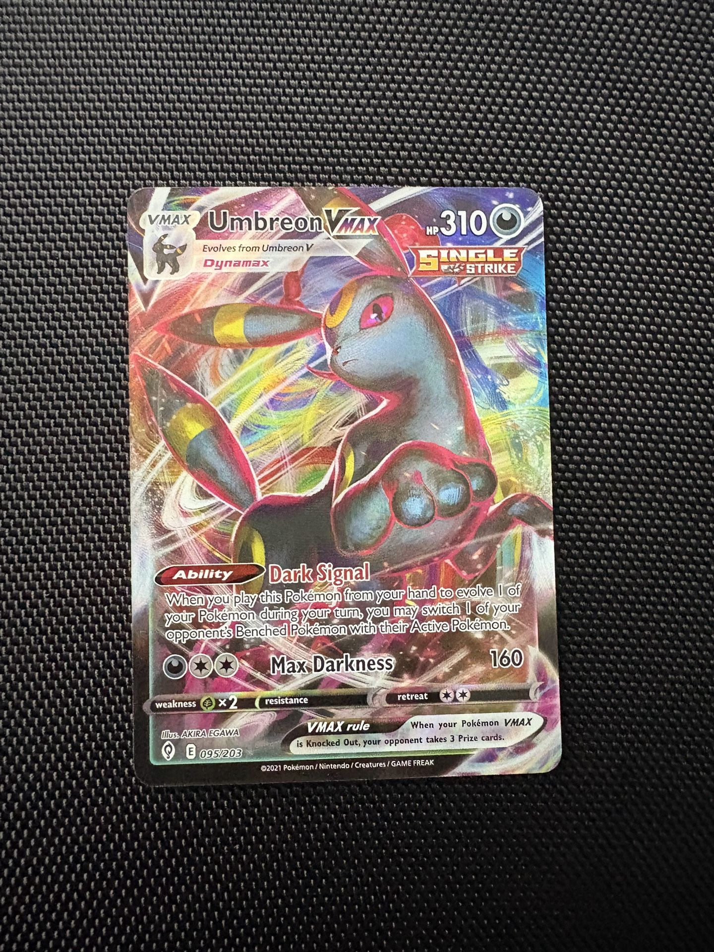 Umbreon VMAX - SWSH07: Evolving Skies (SWSH07) Mint Condition Pokemon Card