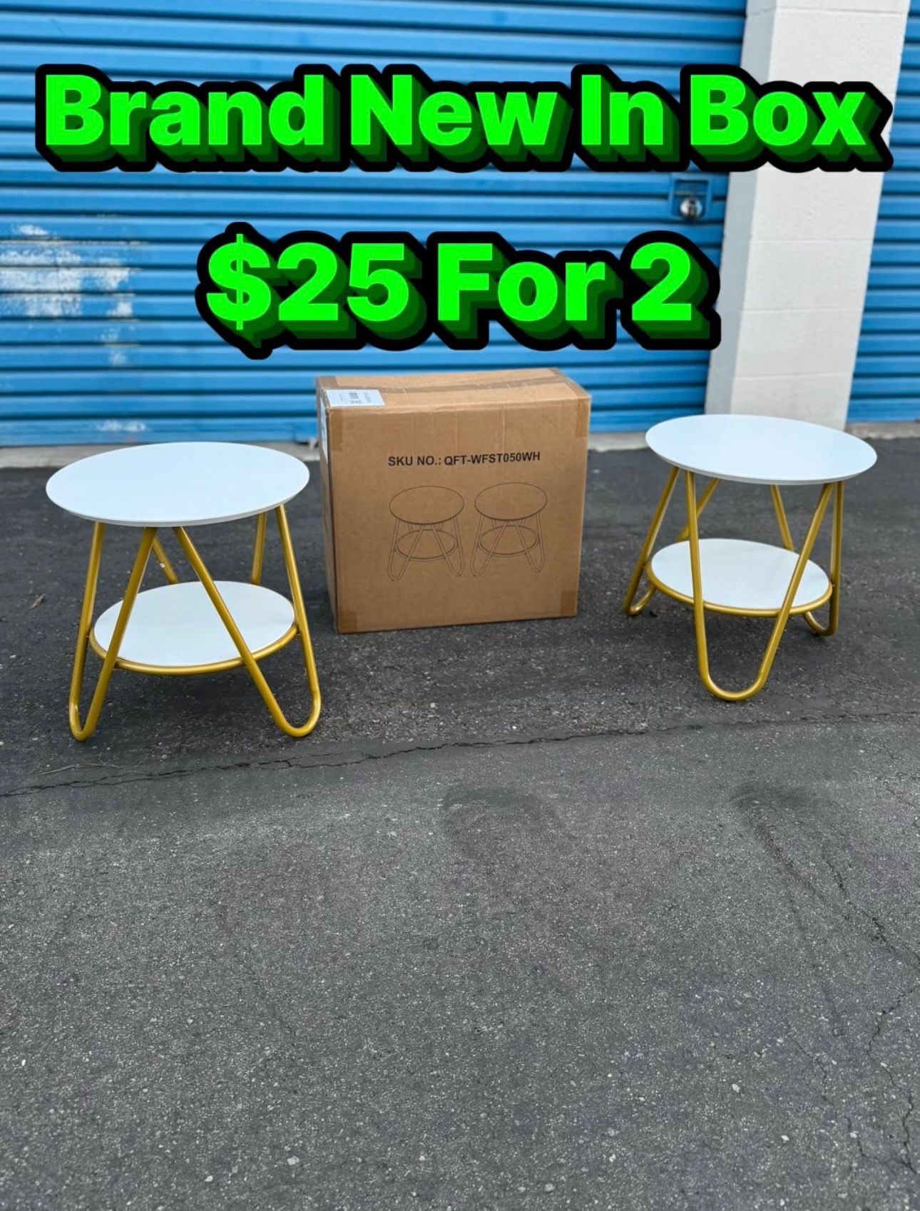 End Tables Set Of $25 Brand New Sealed In Box 📦 