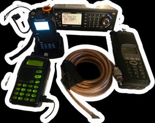 3 Radios 1 Scanner And Accessories (Read Description)