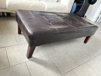Leather Ottoman