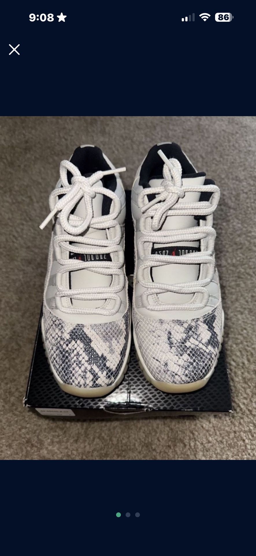 Retro Jordan 11 Low 'Light Bone Snakeskin'