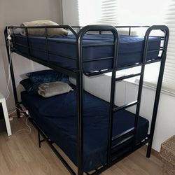 bunk bed with two months of use for $120,00 , mattresses not included