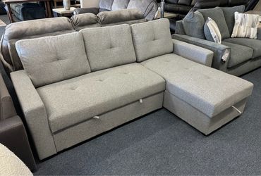 Light gray sleeper Sectional