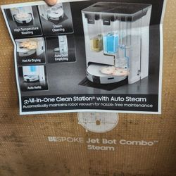 Smart Vacuum And Wet Mop Samsung Bespoke AI Jet Bot All In One Cleaning Station With Auto Steam Brand New In Box
