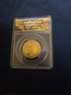 Pr70 first strike proof coin anacs
