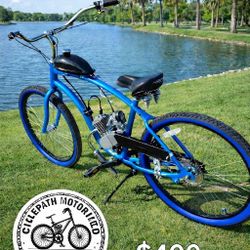 Gas Bike Not E-bike Motorized Bicycle Beach Cruiser Moped Delivery Available