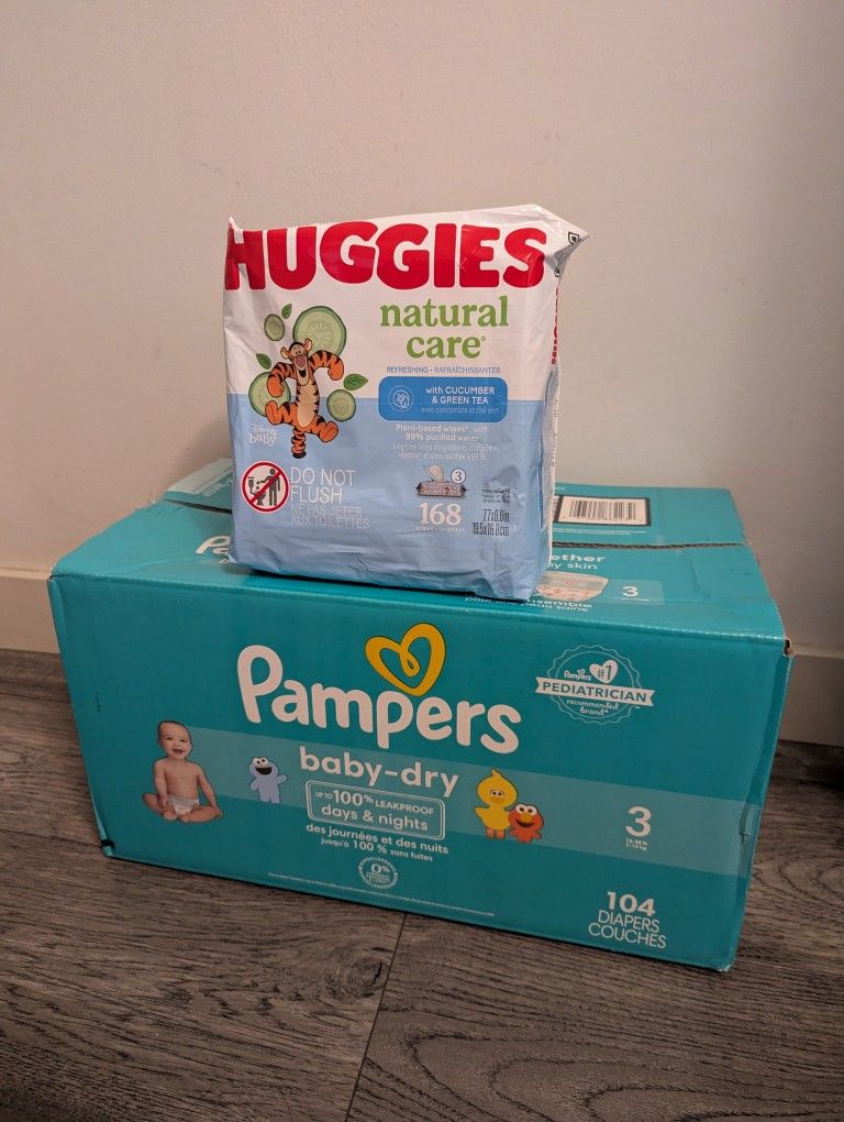 Pampers Baby Dry & Huggies Wipes