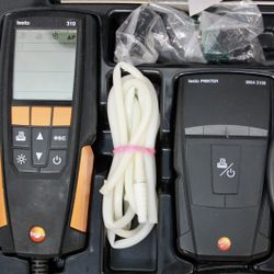 Testo 310 Residential Combustion Analyzer Kit With Printer And Case + Instruction 