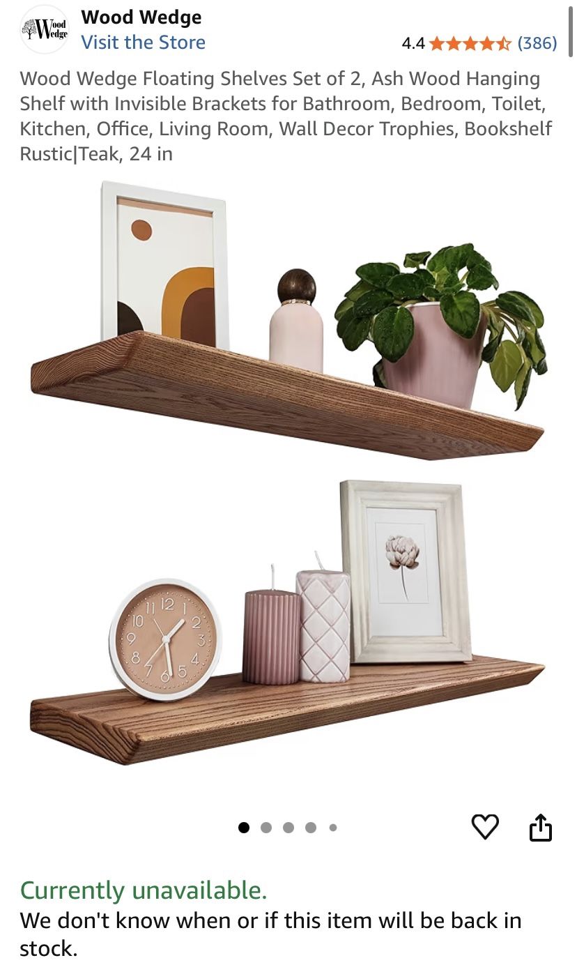 Wood Floating Shelves 