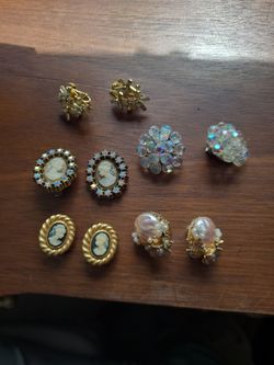 Vintage clip on earrings