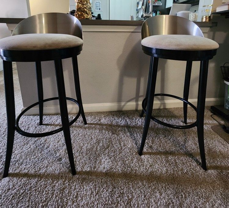 
Pair Of Vintage Style Metal Stools