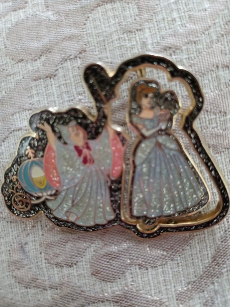 Disney Trading Pin Sparkle Cinderella Spinner Rare