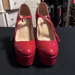 NEW Size 9 - 6.5” To 7” Mary Jane Platform Chunky High Heels 