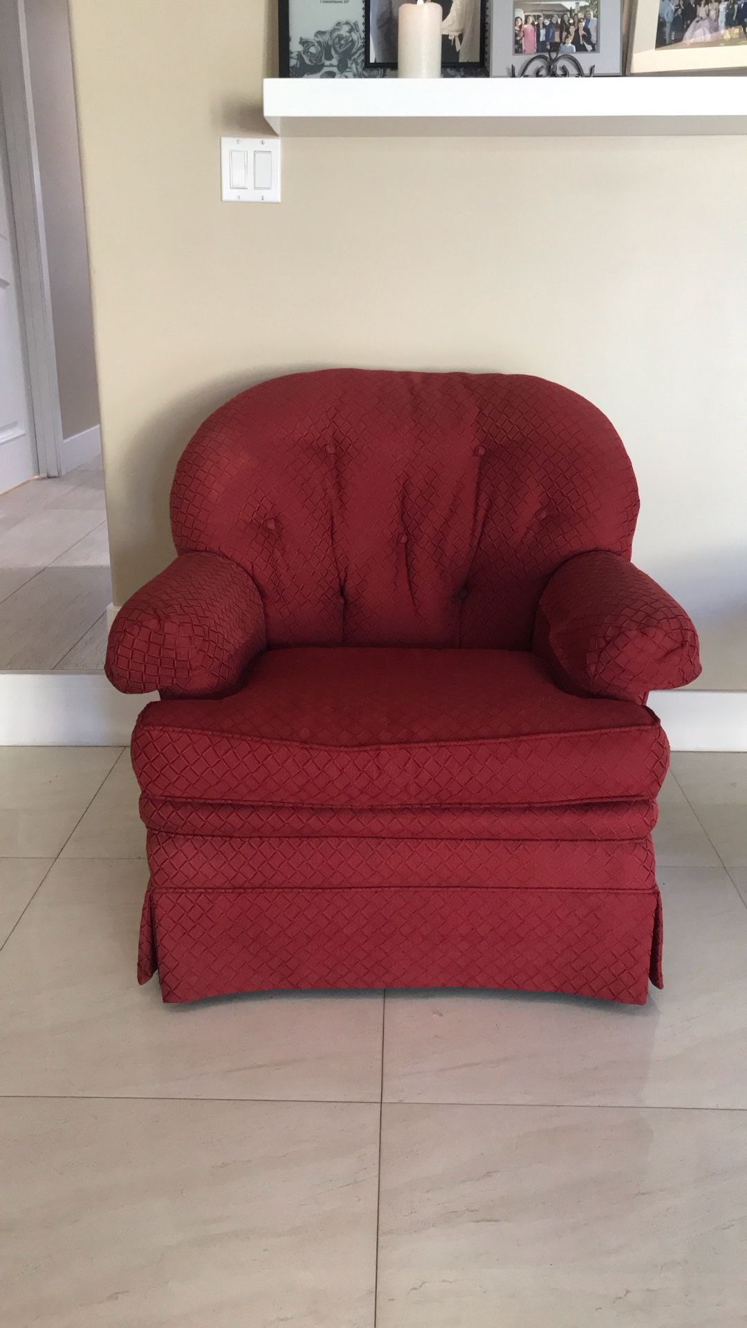 Two Comfortable Single Sofa Arm Chairs