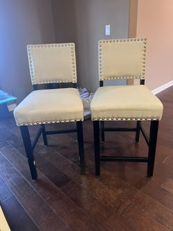 Two High top Chairs 55 For Both. Must Pick Up By 11 Am Thursday