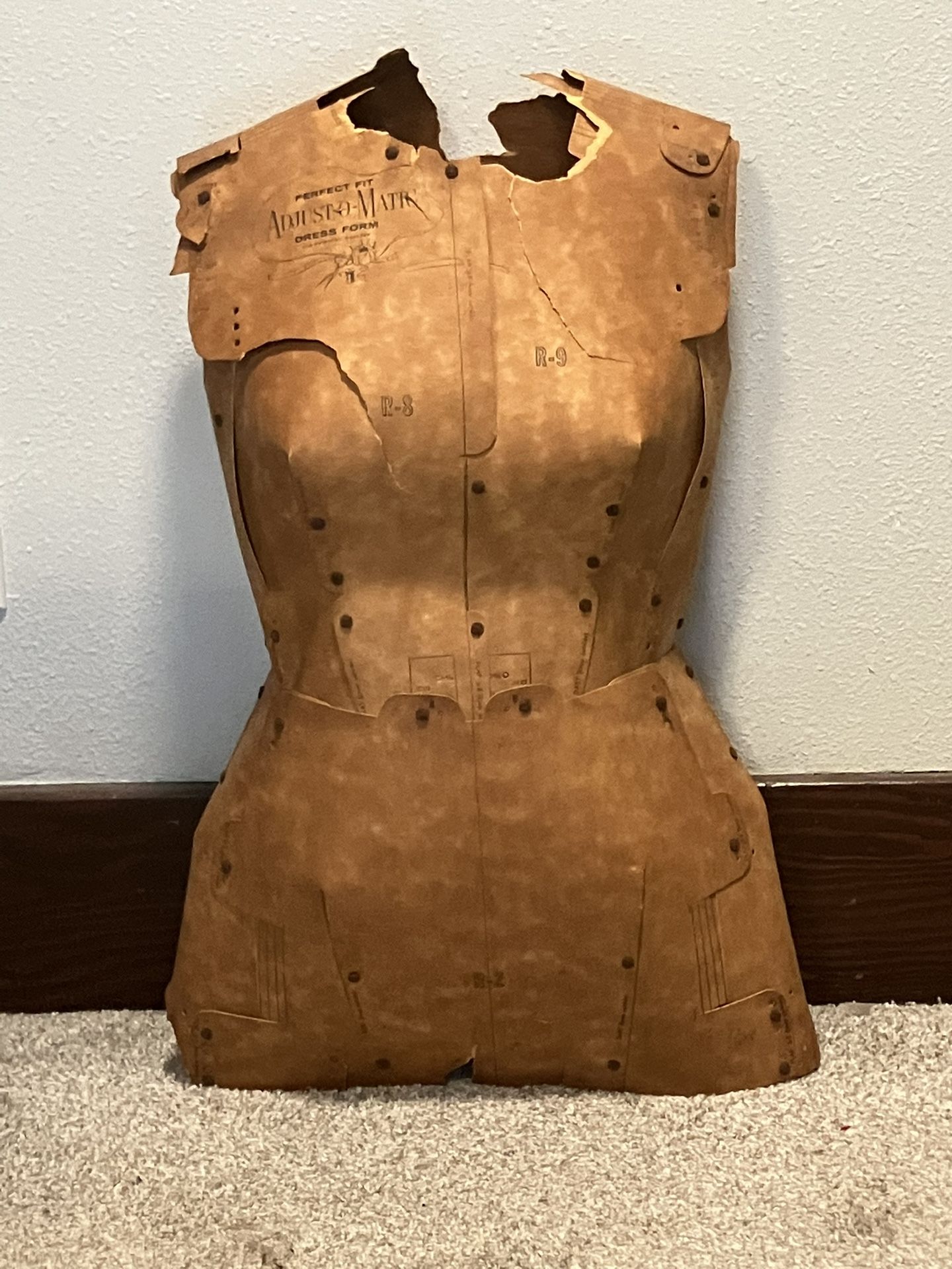 Vintage Adjust-o-matic Paper Dress Shirt Mannequin Form