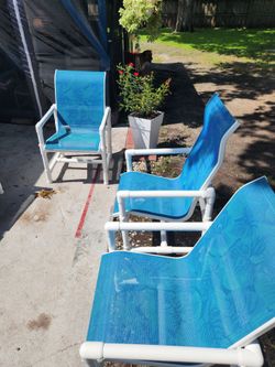 PVC Patio Chairs Set of 5