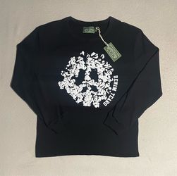 Denim Tears Peace Wreath Thermal Black White Size Large