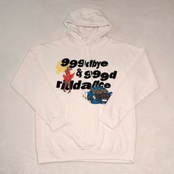 Juice WRLD 999 Club GBGR Goodbye & Good Riddance Triple Platinum Anniversary Hoodie White Large OG Merch