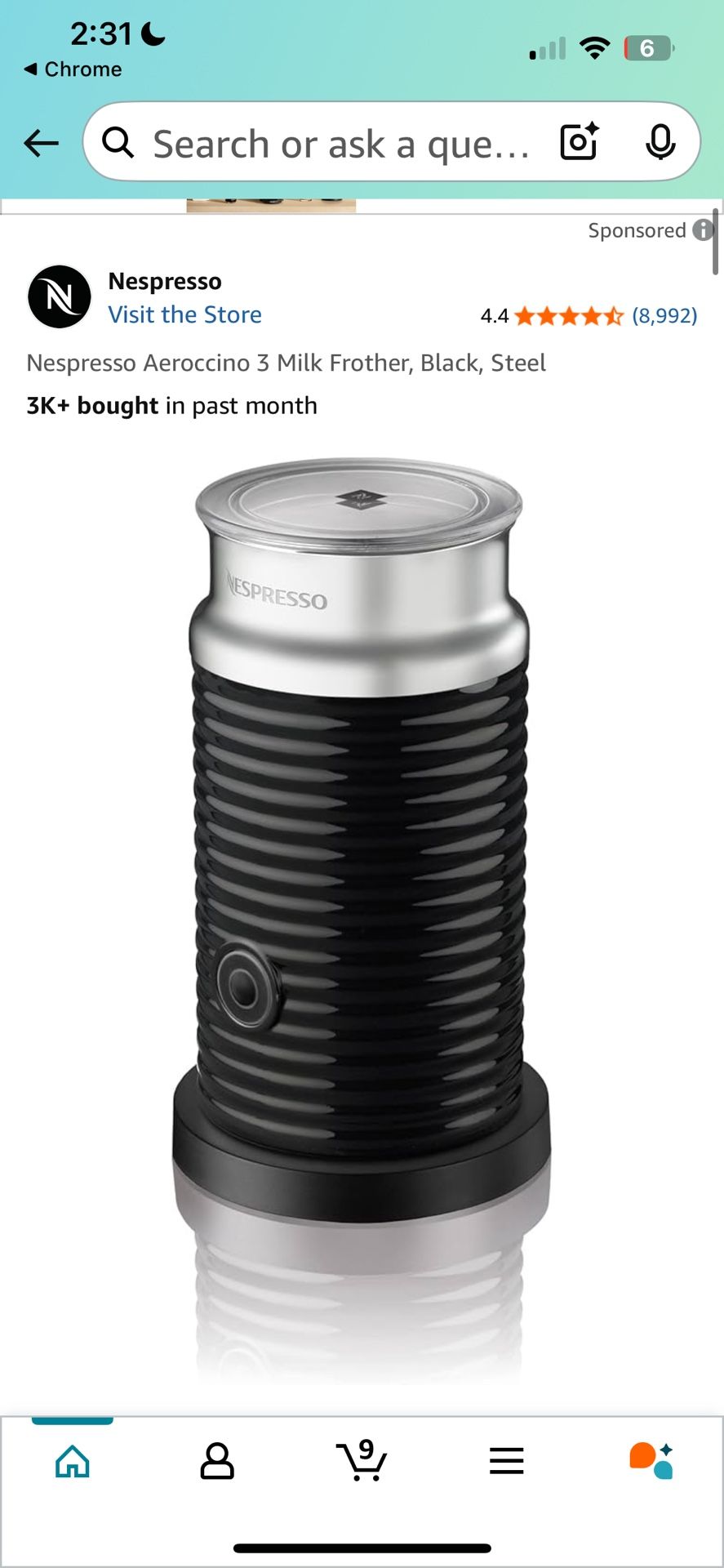 Nespresso milk Frother