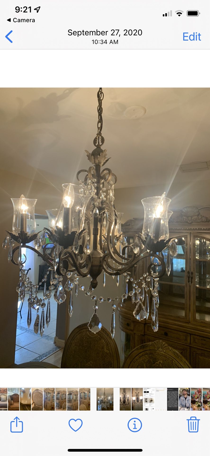 Chandelier Dark Brown 