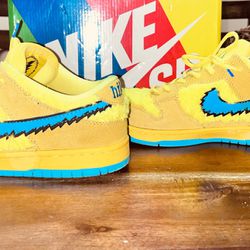 Nike SB Dunk Low Grateful Dead Bears Opti Yellow Mens Size 10