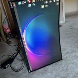 Sceptre M24 Curved Gaming Monitor + Adjustable Monitor Arm