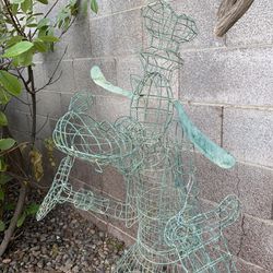 Goofy Metal Topiary Frame Unused Stands 50 Inches Tall