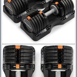 Brand New Set Of 55 Pounds Adjustable Dumbbells