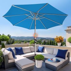9ft Aluminum Outdoor Patio Umbrella