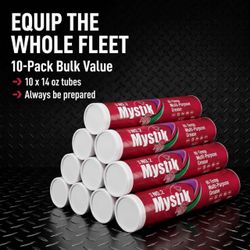 10 Pack High Temp Grease Tubes for Grease Gun 14oz